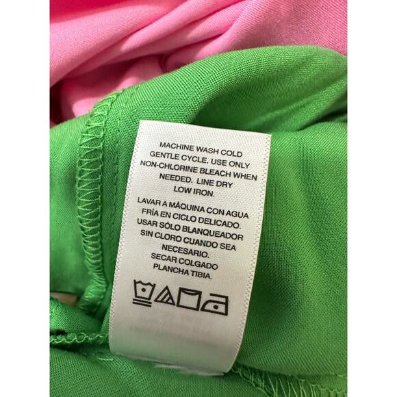 Scoop pink green one shoulder tiered maxi dress size XS - Picture 5 of 15